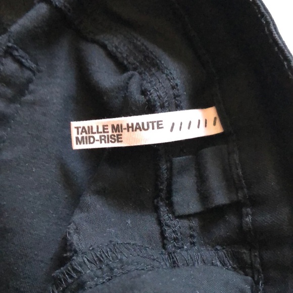 GARAGE black ripped skinny mid rise jeans - Picture 5 of 7